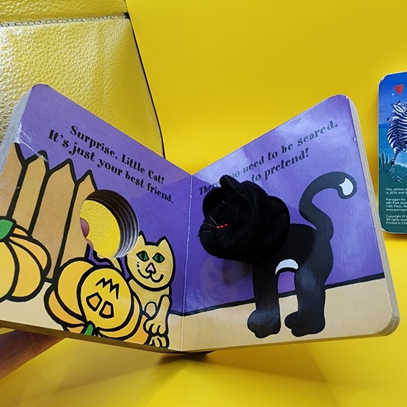 2 Finger Puppet Board Books Cat Zebra Baby Toddler First Book 4x4" - Picture 6 of 7